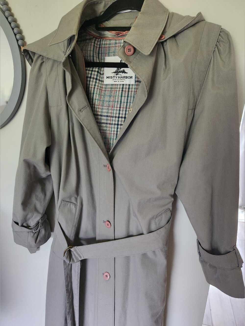 Vintage Misty Harbor Lined Trench Coat With Belt